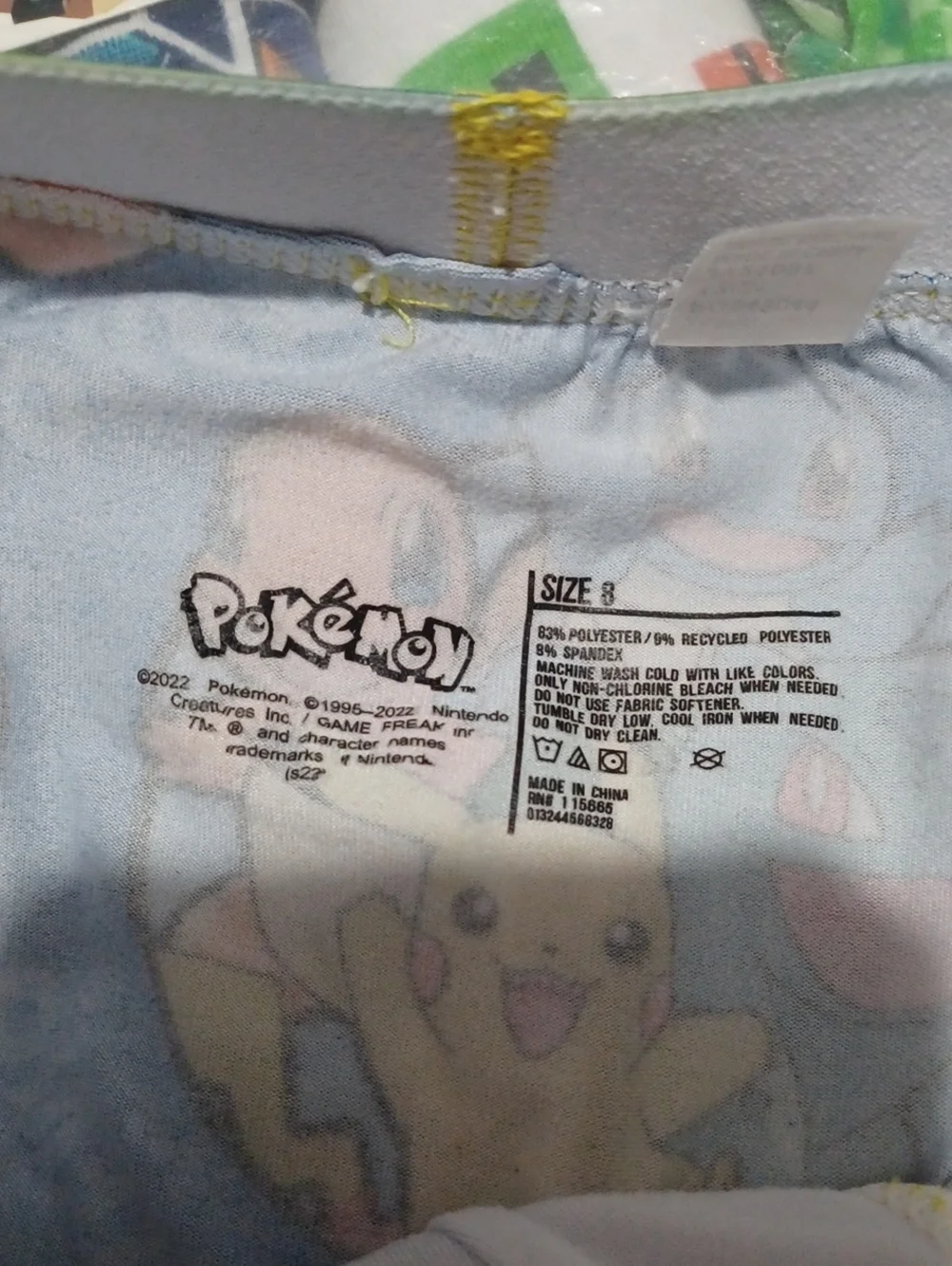 Bundle Of Pokemon Boxer Briefs Underwear For Boys - Size 8